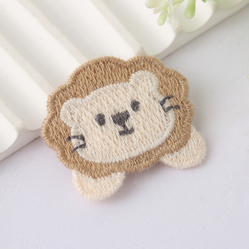 かわいいクマと子犬の刺繍ステッカー、ベビー服アクセサリー、子羊パッチステッカー、手元帳ステッカー、スカーフと帽子ステッカー|undefined