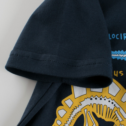 Korean Children's Clothing New 2024 Summer Boy's Short Sleeve T-Shirt Dinosaur Cartoon Baby Clothes Kids Clothes