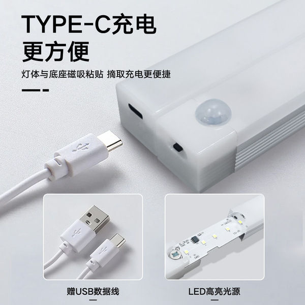 Ultra thin smart LED physiological induction rechargeable magnetic…