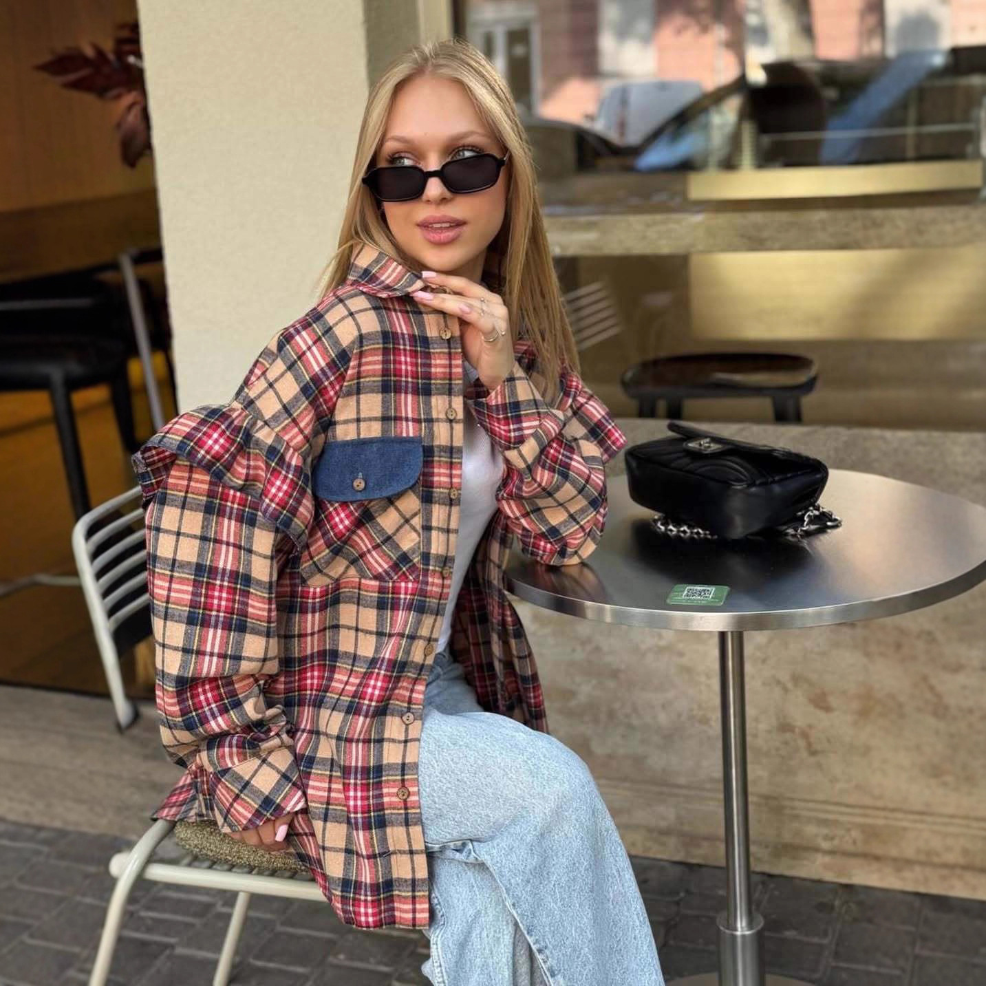 European and American Cross-Border Retro Plaid Shirt Jacket for Women 2025 Spring and Autumn New Loose Versatile Outerwear Long-Sleeve Plaid Women