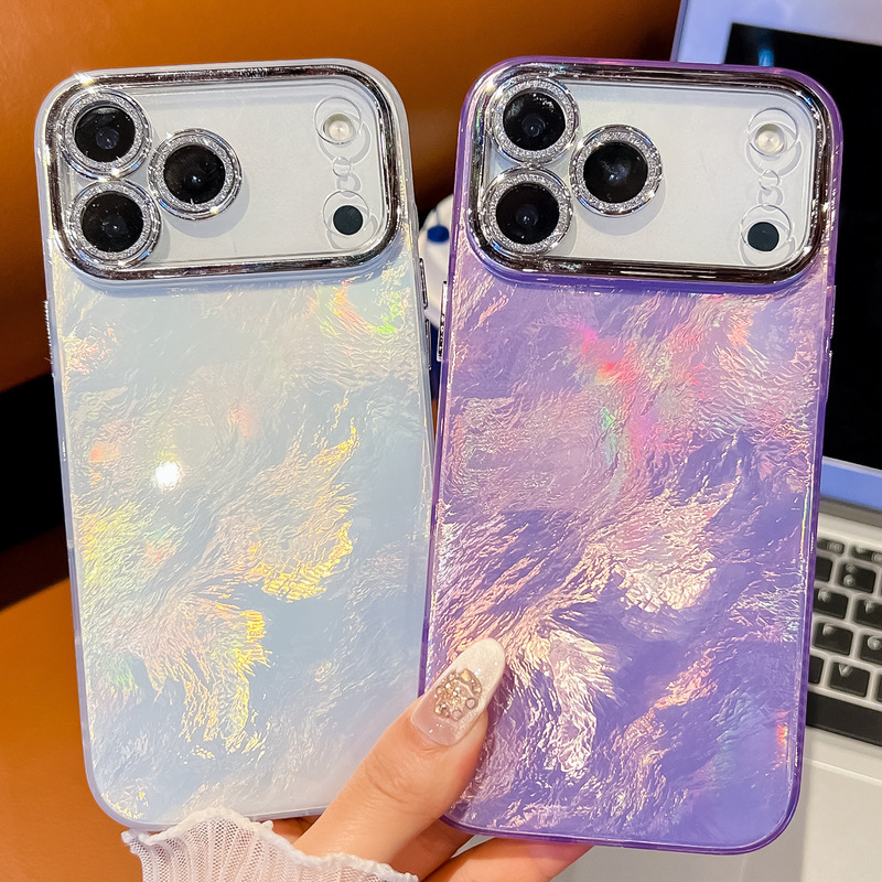 双面覆膜IMD适用苹果17promax手机壳iPhone16E高级锡纸纹防摔跨境|undefined