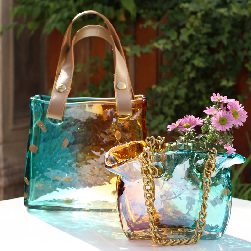 Lv Linxia сумка на цепочке утолщенная стеклянная ваза креативная цветная сумка креативная Новинка для украшения дома ваза