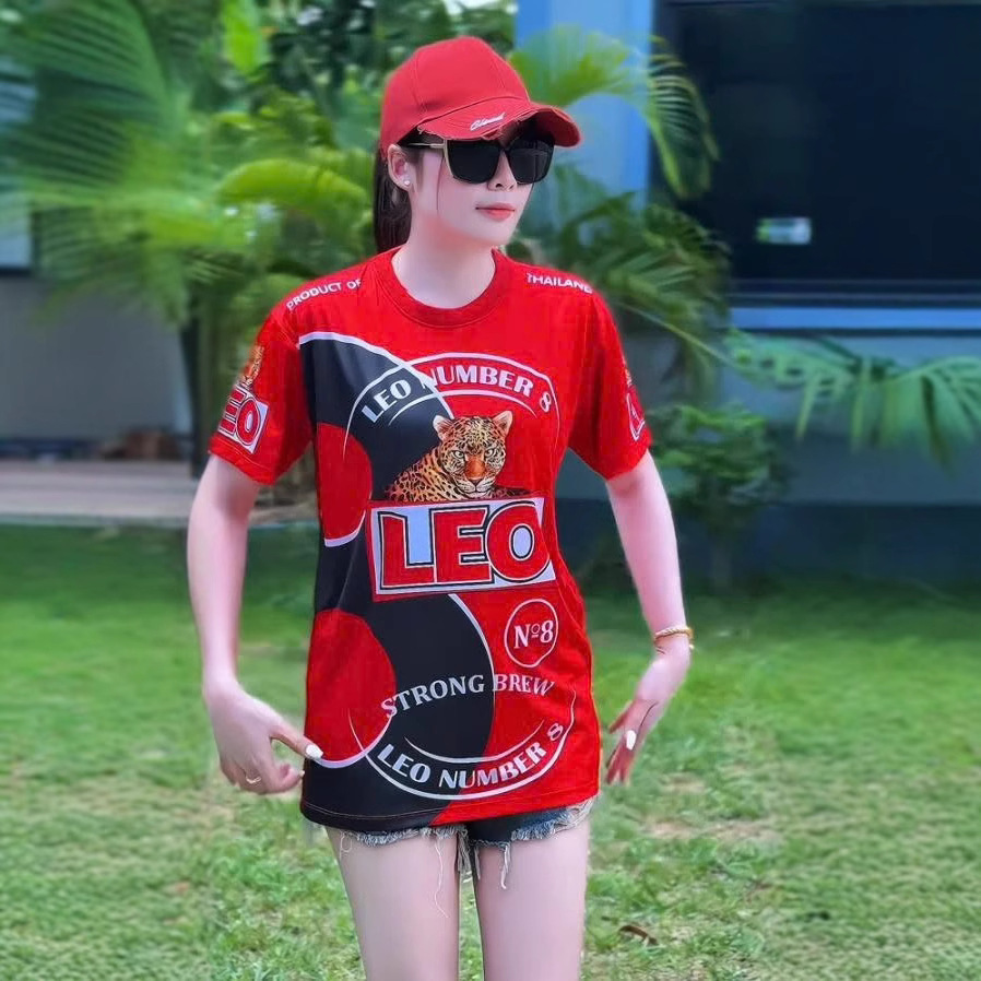 2025 여름 새로운 여성 티셔츠 유럽과 미국의 국경 그라디언트 3D 인쇄 느슨한 캐주얼 탑 여성