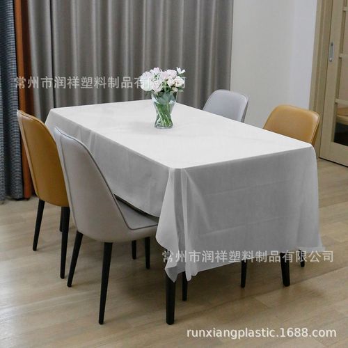 Solid color disposable peva plastic tablecloth thickened waterproof solid color hotel wedding birthday party tablecloth wholesale