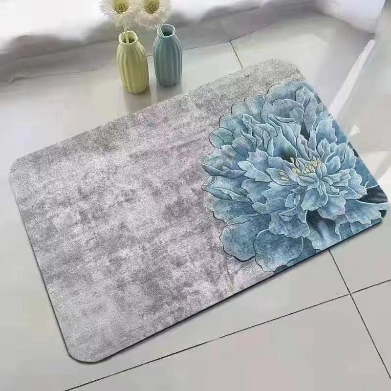 Alfombrilla de baño de tierra de diatomeas antideslizante para dropshipping transfronterizo Temu, alfombrilla de suelo para baño, alfombrilla de inodoro absorbente de agua de secado rápido, alfombrilla para puerta.