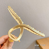 Elegant demi-season hair accessory, plush hairgrip, big crab pin, advanced shark, hairpins, french style, high-quality style, wholesale