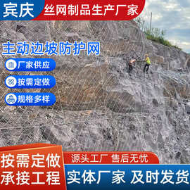 定制边坡防护网柔性钢绳网主动被动防落石山体铁路山体滑坡防护网