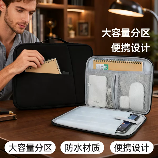 In-stock portable tablet storage bag for Apple iPad and Xiaomi tablet 11‑ 13inch waterproof and shockproof computer bag