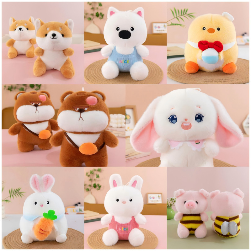 8inch Plush toy doll machine figurines, cute rabbit and panda figurines, fair ring toss, wedding event gifts, etc 8inch Plush toy doll machine figurines, cute rabbit and panda figurines, fair ring toss, wedding event gifts, etc