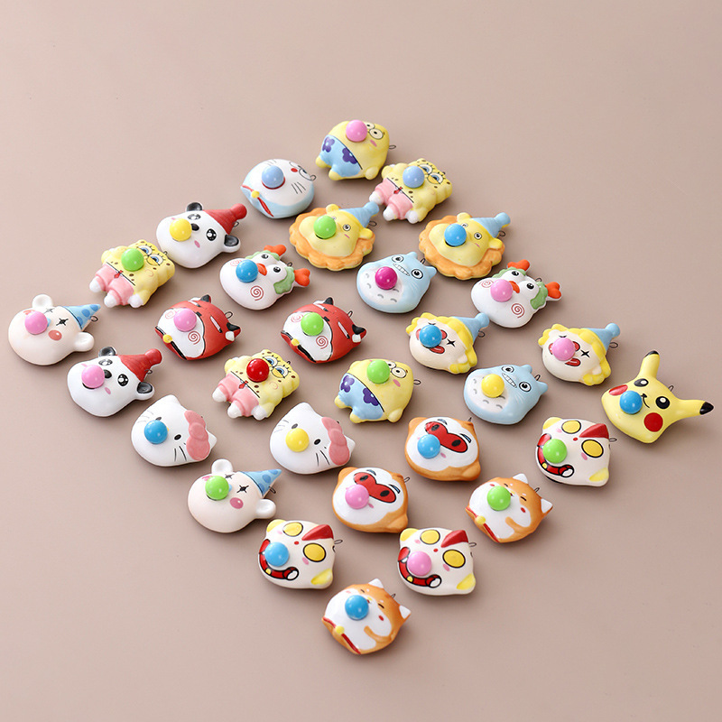 手绘卡通陶瓷冰箱贴磁吸摆件装饰品文创礼品景区摆地摊货源供跨境