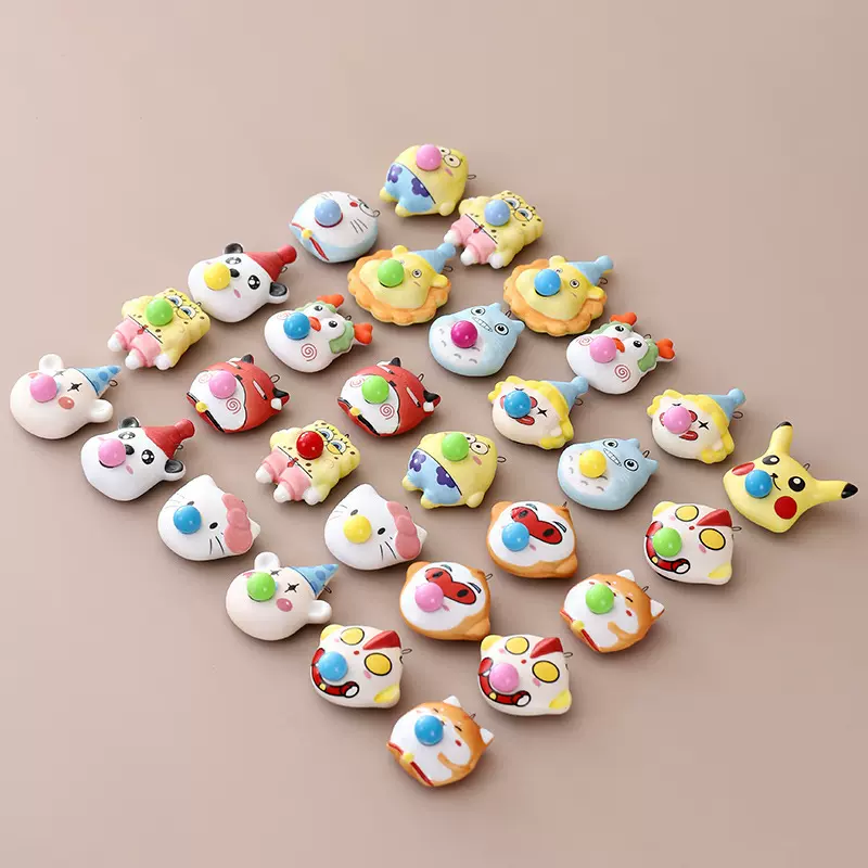 手绘卡通陶瓷冰箱贴磁吸摆件装饰品文创礼品景区摆地摊货源供跨境