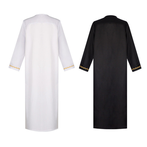 Cross-border Arabic robe Middle Eastern embroidery men's Muslim clothing Halloween cosplay party costume