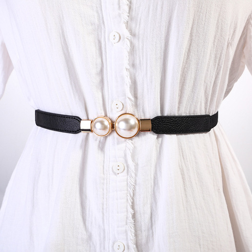  Summer Direct Manufacturer Supply Korean Style Alloy Button Fastener Women's Fashion Style Casual Elastic Band Waist Skirt