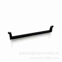 DDR4 内存插槽288pin180度DIP直插板上型PA66黑色主板连接器288针