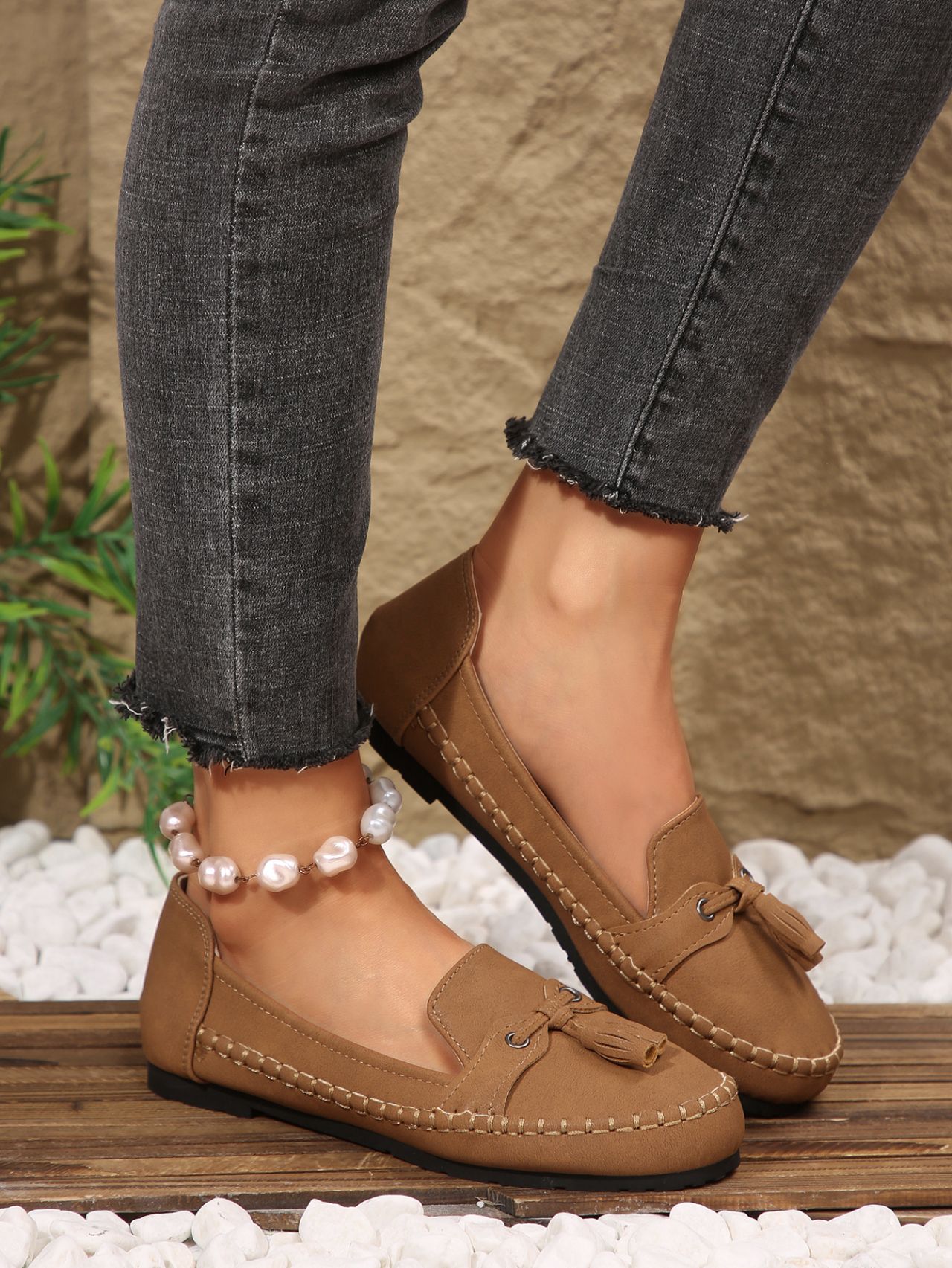 Women's Classic Tassel Loafers Slip-On Shoes - Spring Summer Casual Comfortable Flat Shoes For Women_vogvips.com
