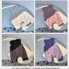 宝宝连体裤子不加绒宽松男女童灯芯绒背带裤可开档连身裤