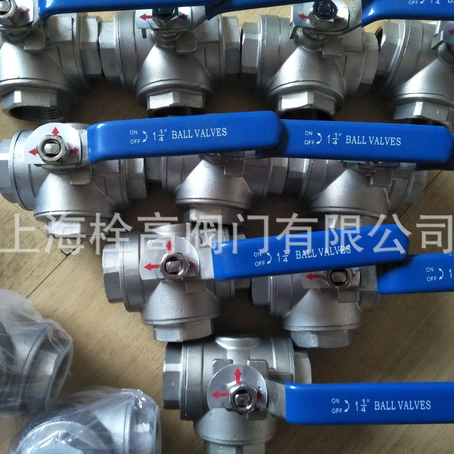 批发 不锈钢螺纹三通球阀 螺纹不锈钢三通球阀 Q15不锈钢三通球阀