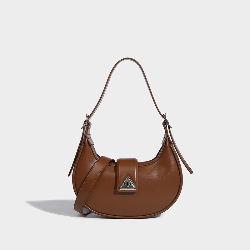 Genuine Leather Crescent Bag Baguette Underarm Bag For Women 2026 New Summer Versatile Niche Design Shoulder Crossbody Bag - Thumbnail 8