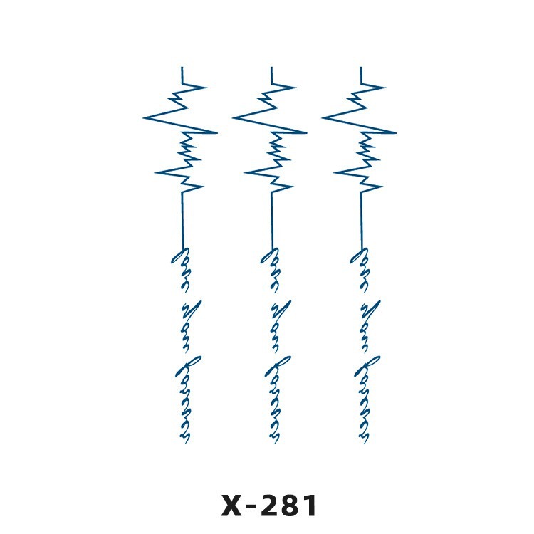 Arco de flor pequeña pegatinas de tatuaje fresco 3D dibujos animados transfronterizo Henna rosa impermeable texto en inglés pegatinas de tatuaje