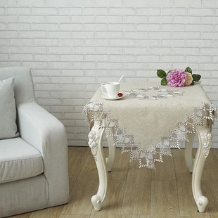 Cross-border best-selling hollow embroidery water-soluble lace tablecloth coffee table cloth embroidered tablecloth cover towel can be delivered on behalf of one piece