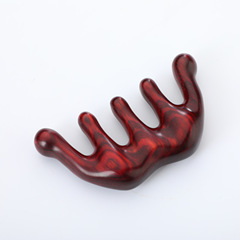 Zitan Wood Massage Comb, Head Meridian Green Zitan Comb, Coarse-tooth Acupoint High-density Zitan Comb, Direct Manufacturer Sale