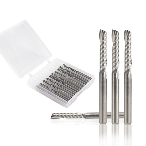 Cross-border new model 3.175 handle single flute spiral planer head CNC milling cutter 1 flute end mill wholesale