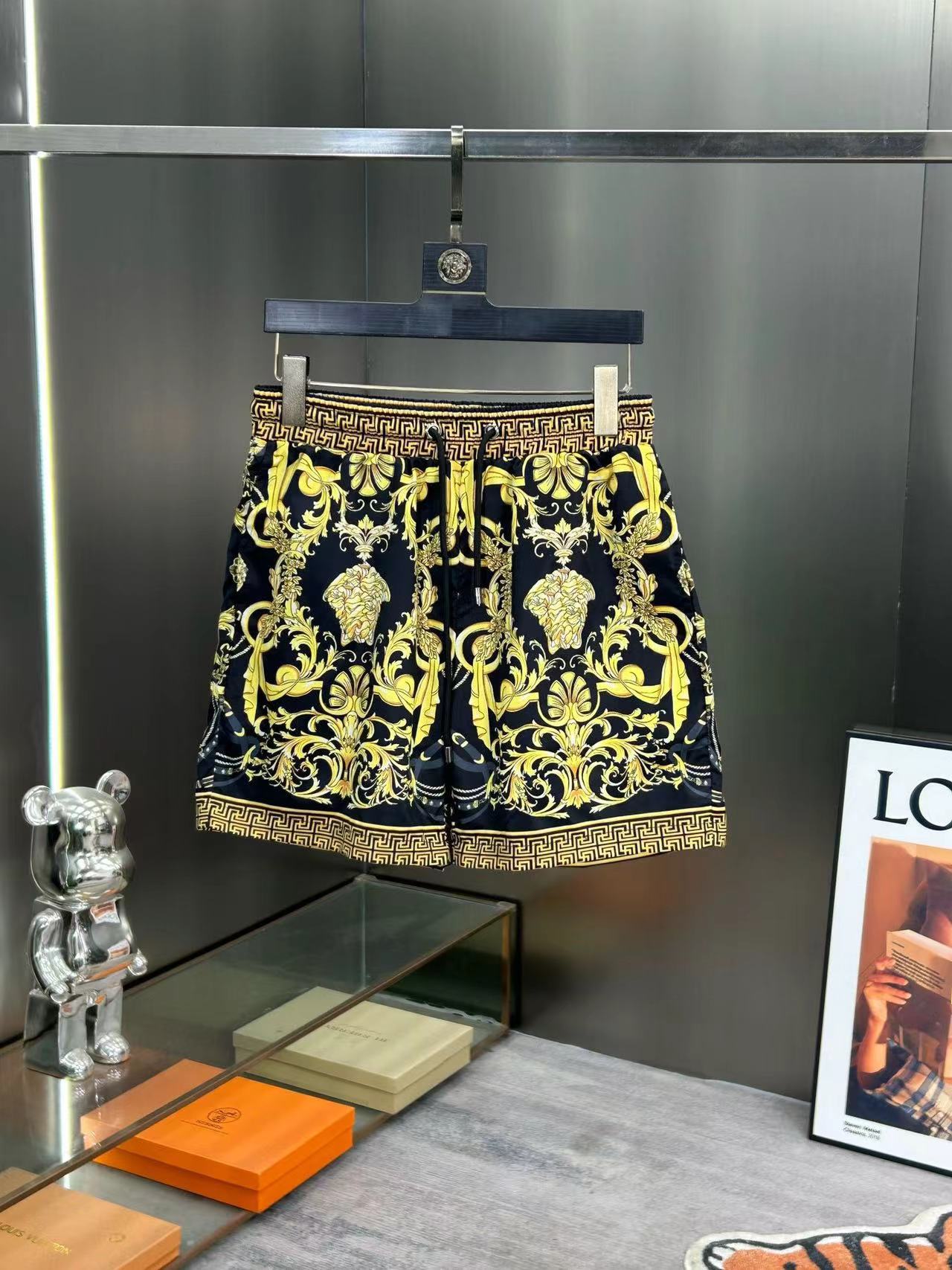 Heren zwemshort sneldrogend met medusa print voor op het strand_voghion.com