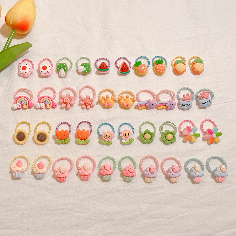 Accesorios para el pelo de los niños lindo pulgar banda bebé cabeza cuerda pequeña niña alta elástico no daño corbata goma tocado banda tocado