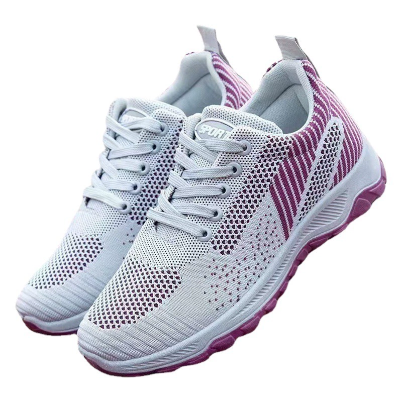 Новые весенне-осенние мужские и женские кроссовки из летающего плетения для пар, модные Универсальные кроссовки, сетчатая дышащая повседневная прогулочная обувь