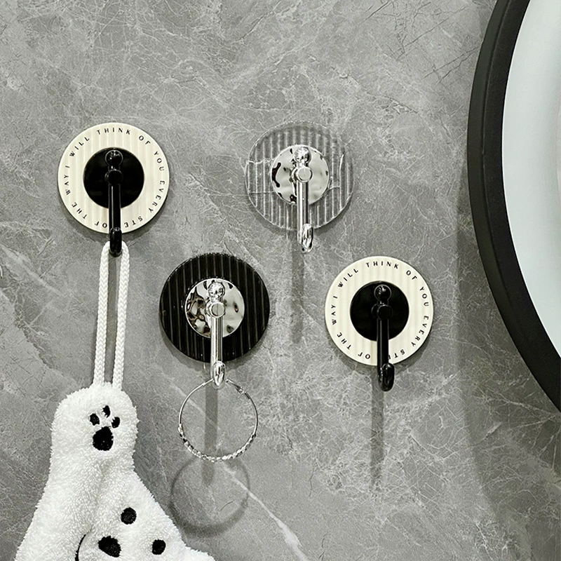 Легкий роскошный клейкий крючок, прочный несущий крючок для ванной комнаты и туалета без сверления, бесследный крючок для полотенец на стене и двери.