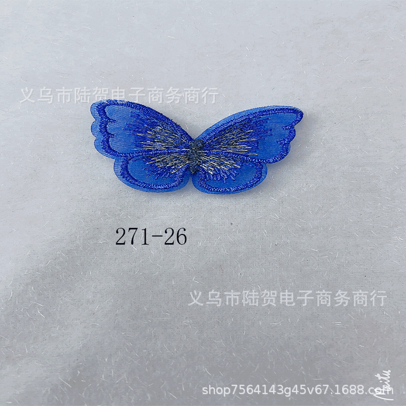単層五公分刺繍蝶アクセサリー靴アクセサリー靴花携帯ケースアクセサリーdiy材料|undefined