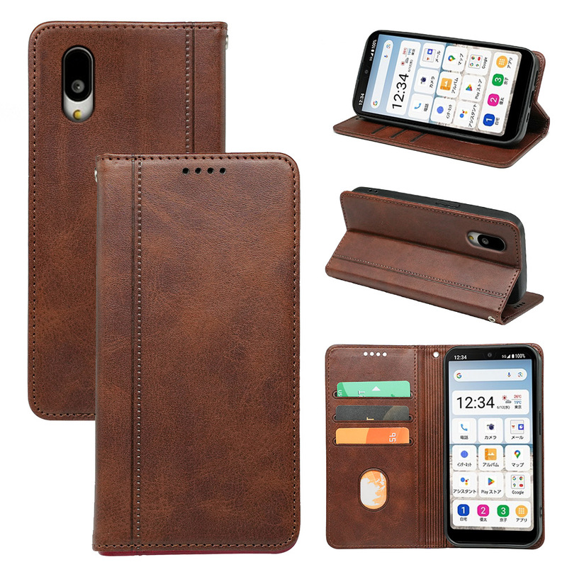 Suitable for Sharp Aquos R9 Pro Mobile Phone Leather Case Aquos R8 Pro Calfskin Strong Magnetic Mobile Phone Leather Case