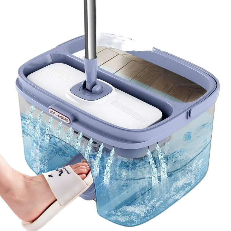 Mop water squeeze new floor mopping tool one-smooth household lazy hand washing mop durable suction Jesk