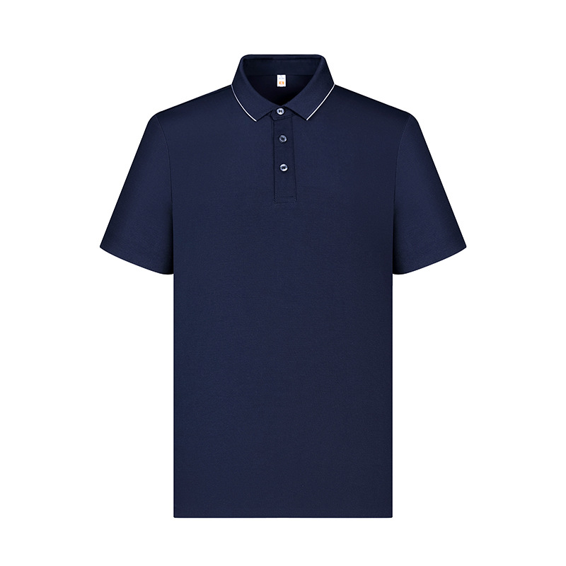 Lujo ligero 60 Soro, antibacteriano de manga corta, solapa de verano, camisa publicitaria, camiseta de algodón de poliéster, ropa de trabajo, ropa de trabajo personalizada