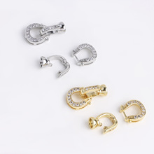 ��ɫ18K������ʯ�R��� U��������B�ӿ���β��diy�Ʒ���