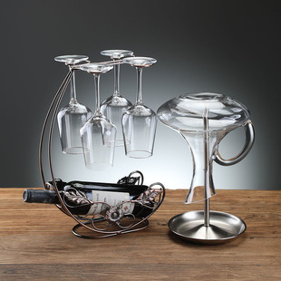 Household Red Wine Glass Rack Creative Red Wine Ornaments Tall Wine Decoration Upside down Wine Bottle Rack European Wine Rack