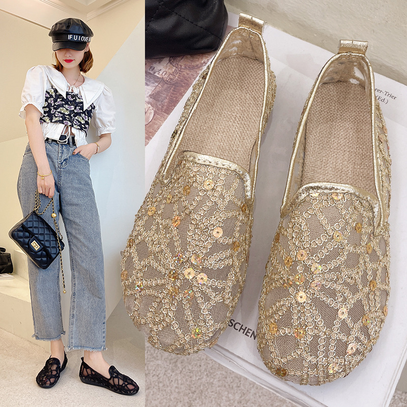 mesh breathable shoes flat
