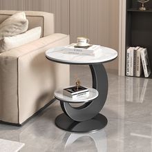 简约现代客厅阳台双层角几边桌小圆桌创意高级家用沙发小桌子茶几