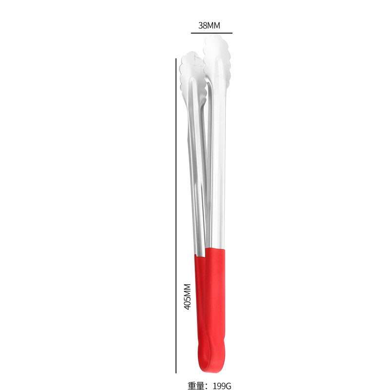Pinza para Alimentos 304 de Acero Inoxidable Antideslizante y Resistente a Altas Temperaturas image 18