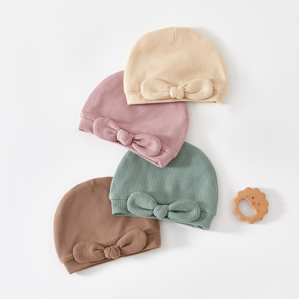 Bebé recién nacido otoño invierno arco sombrero de neumático acumulador de calor gorra gorra gor