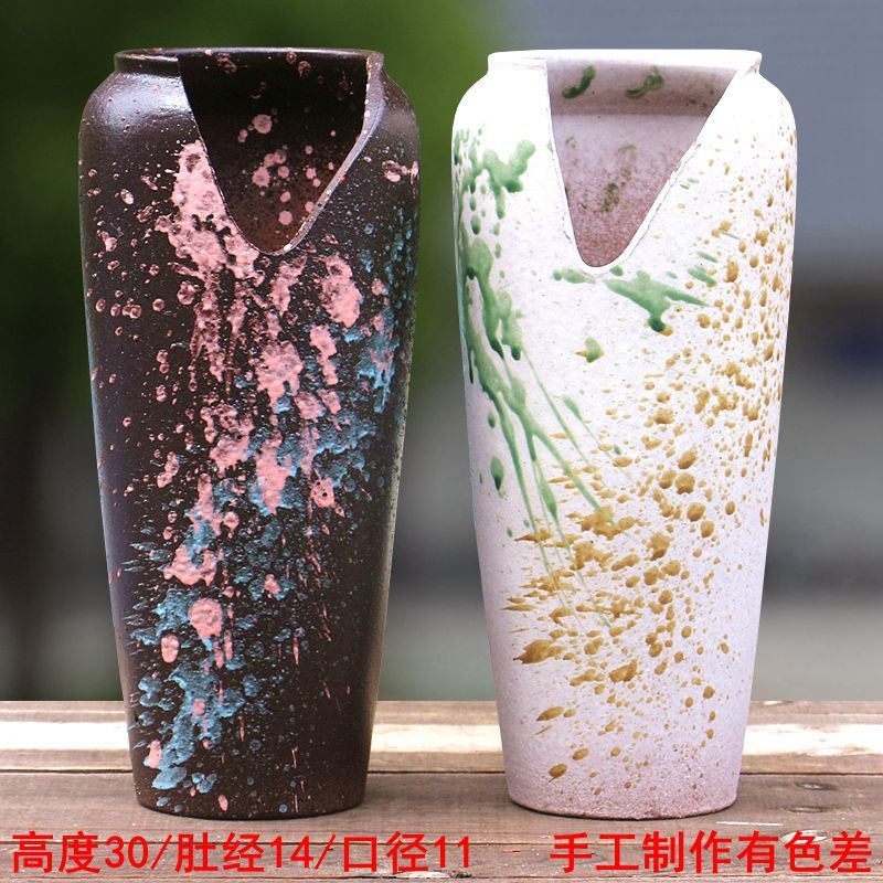 缺口花盆悬崖桩切口多肉缺口造型花盆悬崖式老桩深缺口高瘦陶瓷大|undefined