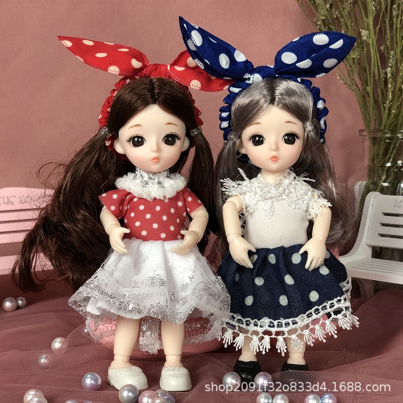 8 puntos 17cm pequeño traje de muñeca ropa se puede cambiar 13 conjunta linda princesa juguete regalo cumpleaños la muchacha