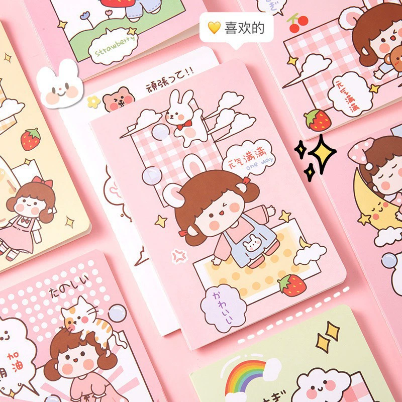 Laptop for students, cartoon stationery