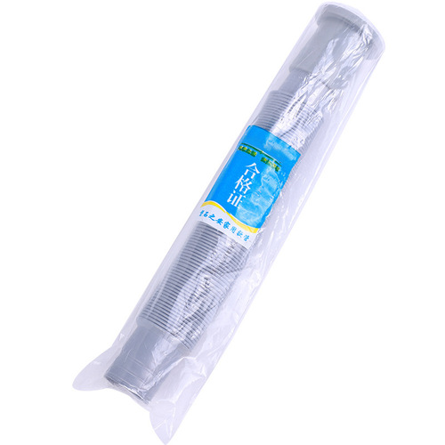 Face Basin Basin Hand Basin Kitchen Basin Telescopic Downward Water Pipe Thick Grey Rubber Wavy Anti-Odor Drain Pipe