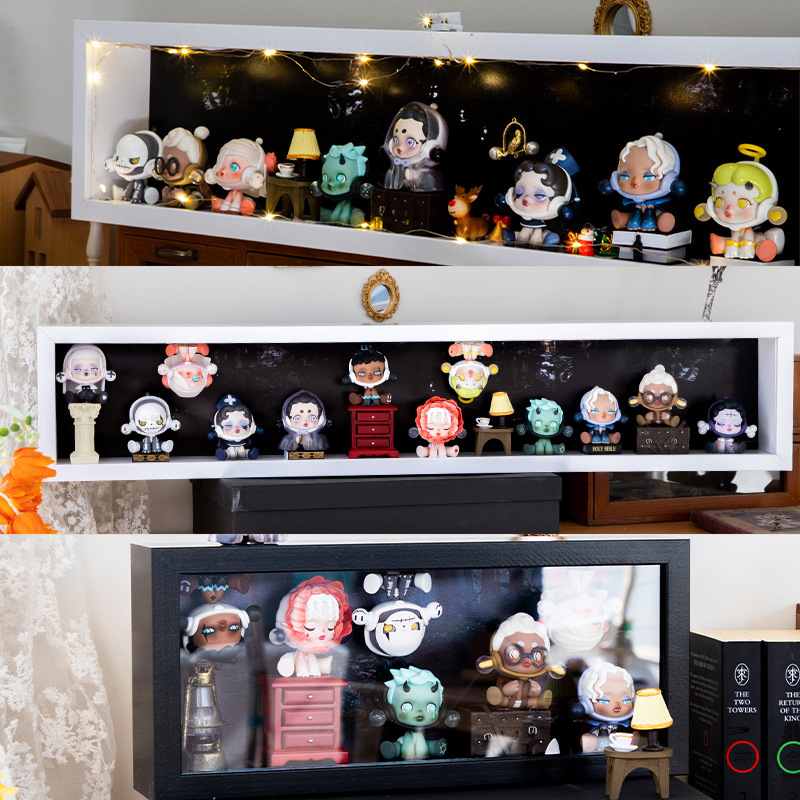 Bubble Mart storage box display box doll display cabinet wall landscape three-dimensional transparent hand-made blind box storage photo frame Bubble Mart storage box display box doll display cabinet wall landscape three-dimensional transparent hand-made blind box storage photo frame