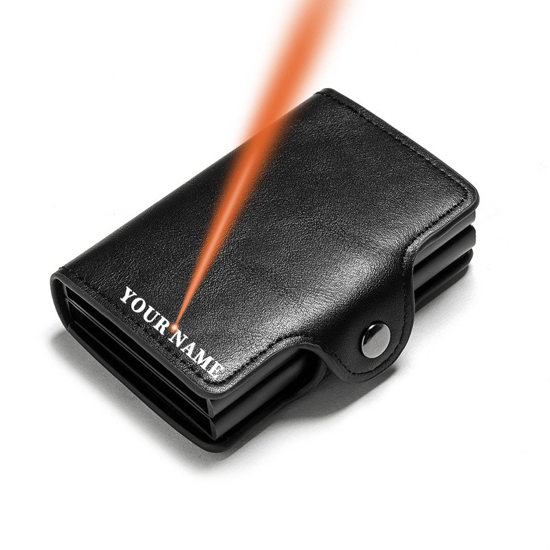 Tarjetero de Fibra de Carbono 2023 para Hombre, Doble Protección Anti-RFID