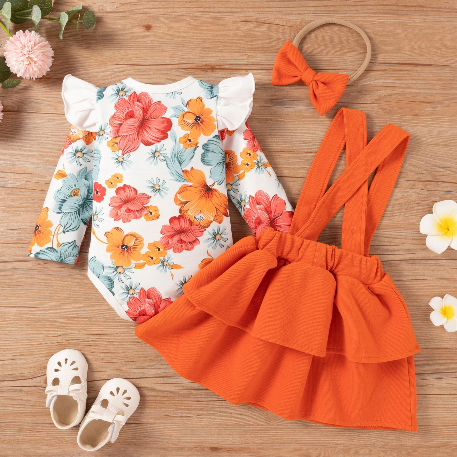 Fashion Flower Cotton Girls Clothing Sets display picture 2