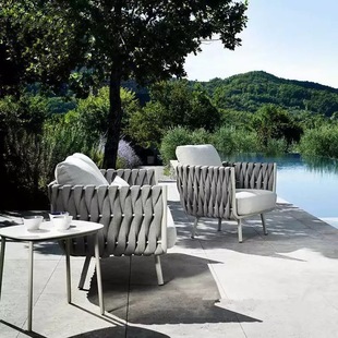 Outdoor Sofa Combination Garden Courtyard Rattan Furniture Outdoor Balcony Rattan Chair Villa Waterproof Leisure Table and Chair