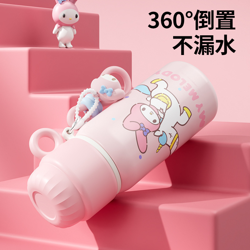 サンリオ家族アニメファッション携帯保温カップ家庭用ロープ携帯便利シルク印刷カップ|undefined