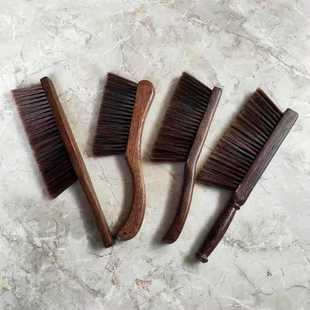 Chicken Wing Wood Bed Brush with Three Rows of Straight Bristles, Curved Handle Brush, Rosewood Bed Sweeper, Chicken Wing Brush